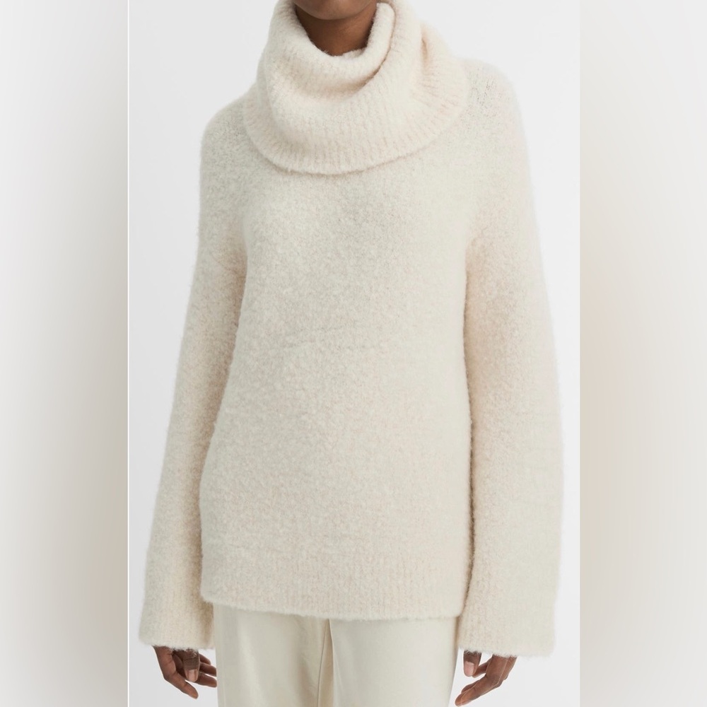 Vince Plush Cream Turtleneck Sweater